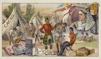 Queen Victoria and a British Army camp by European School
